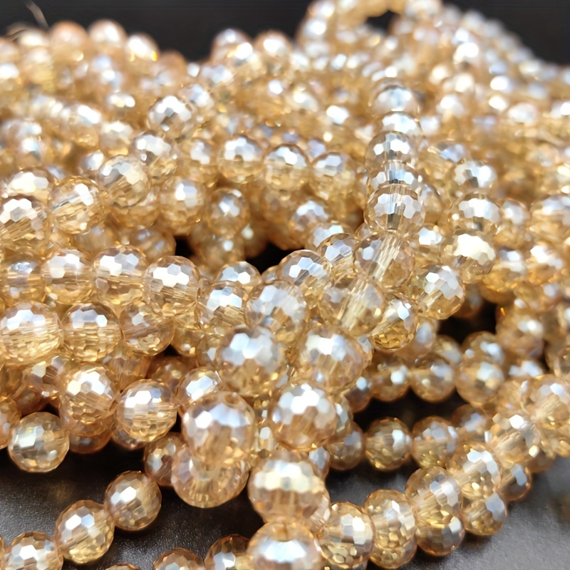 Diameter Sparkling Crystal Beads Faceted Glass Beads Bulk - Temu