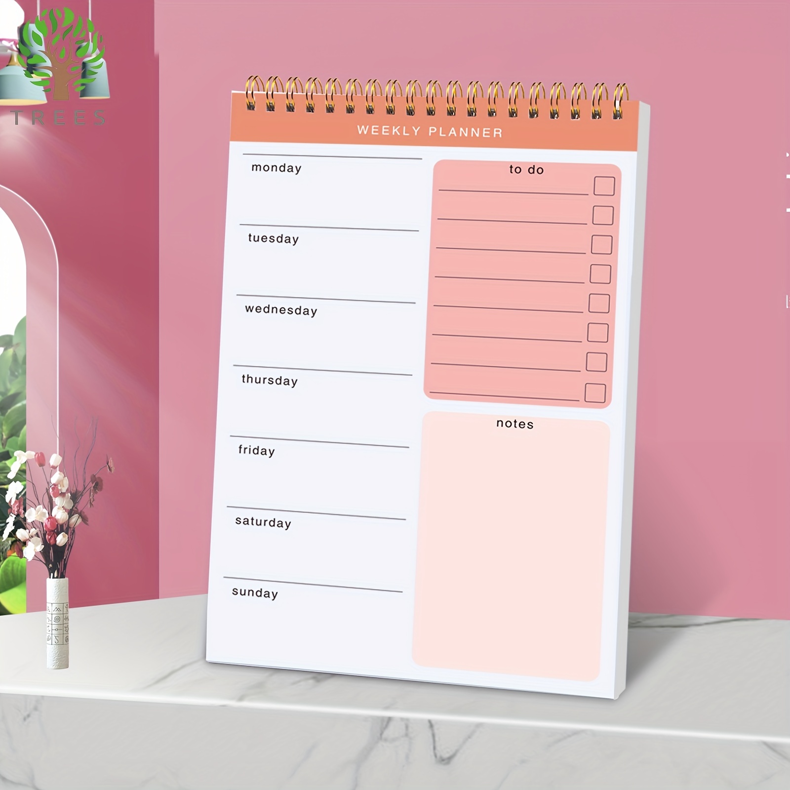 Pink Weekly To Do List Pad