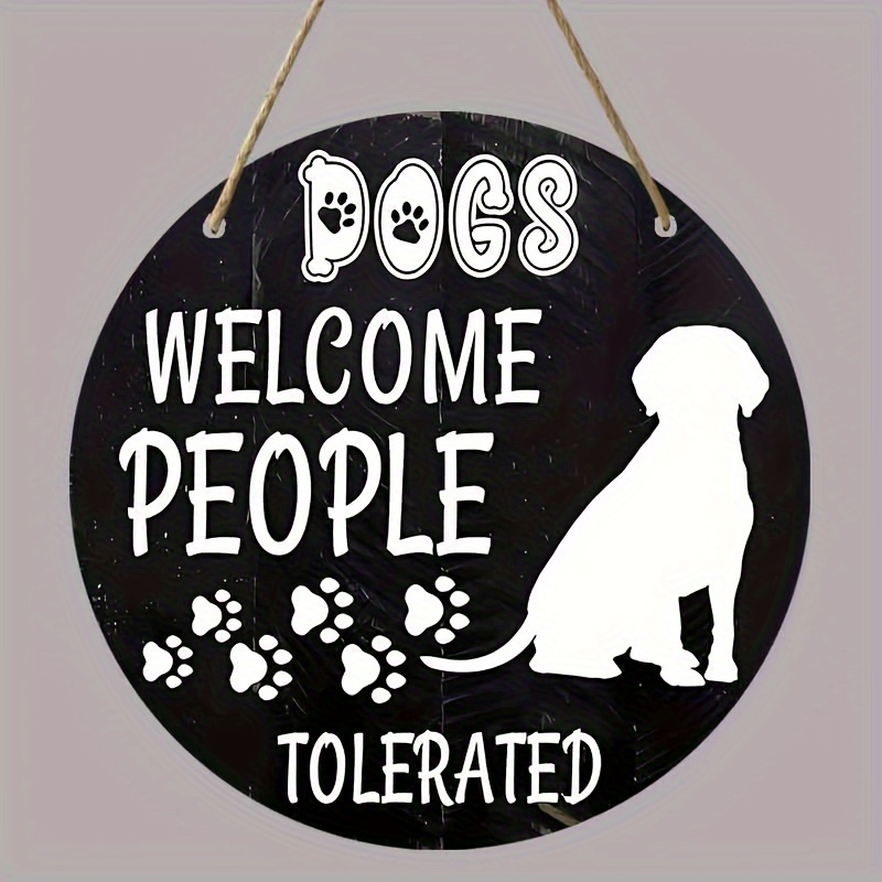Putuo Decor Dog Tags Wooden Signs Dog Accessories Lovely Pet Tag Sign for  Wooden Hanging Dog Houses Wall Decor Home Decoration