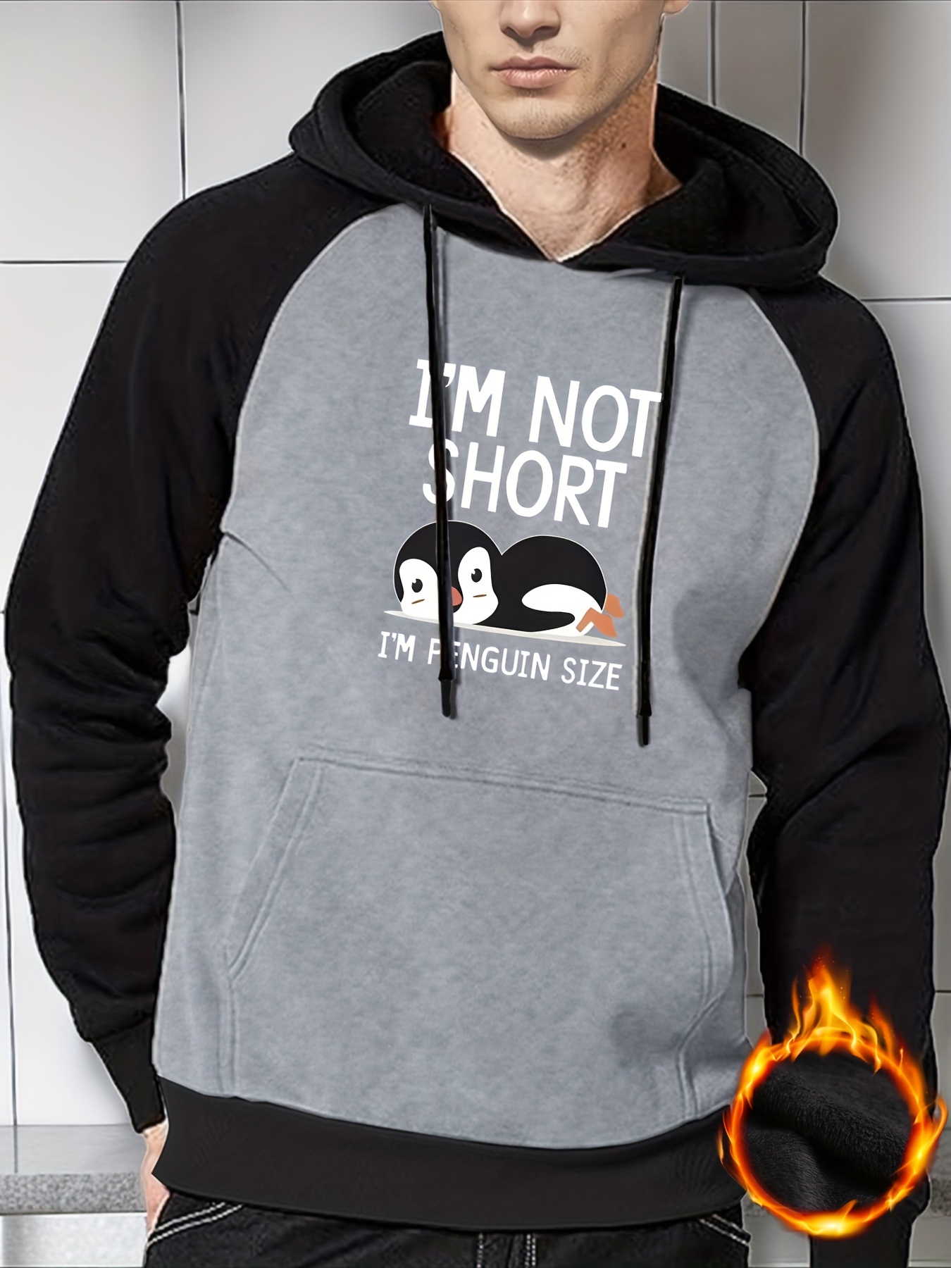 Cartoon Penguin Letter Print Hoodies Men Graphic Sweatshirt - Temu