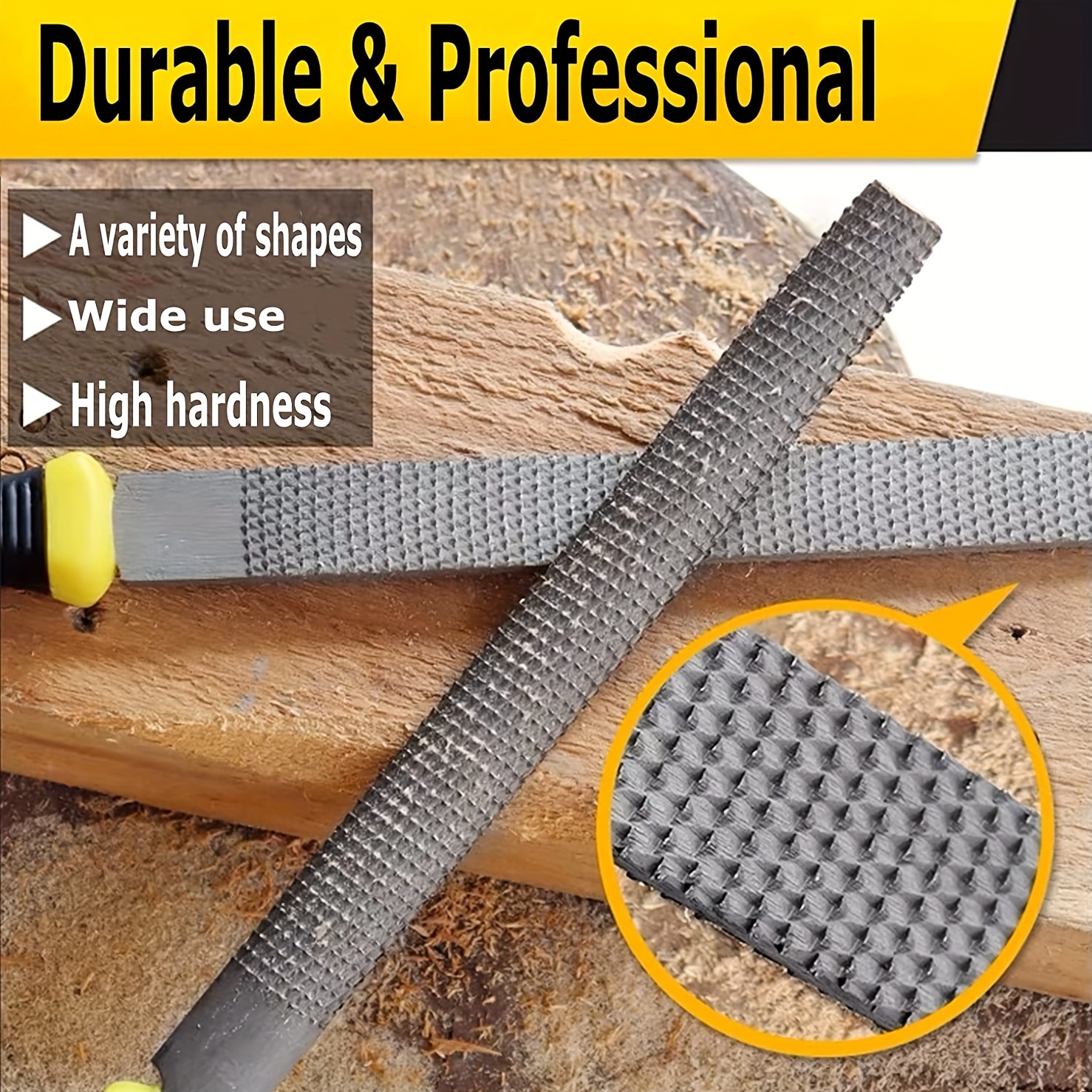 3pcs Wood File Round Half round Flat File Rasp High Carbon Ste