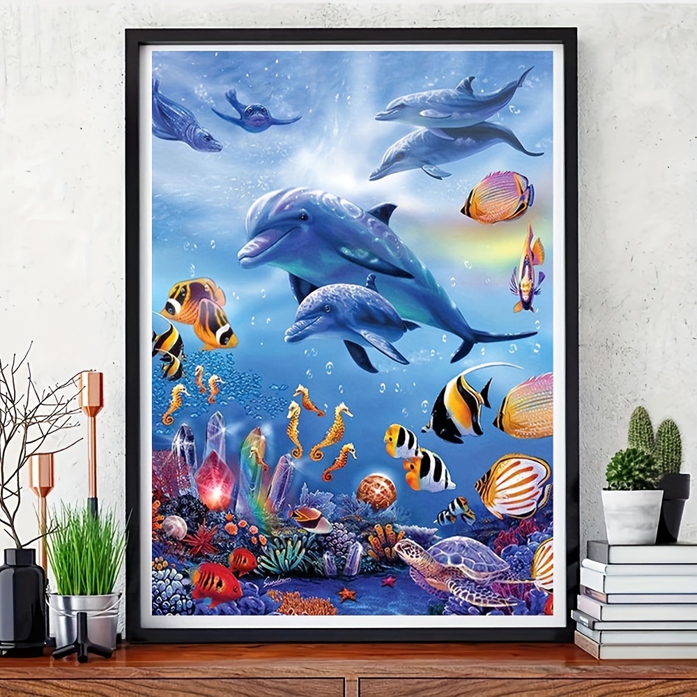 5d Full Square Diamond Painting Diy Dolphin Kits For Adults Diamond  Painting Kits Square Full Drill Diamond Art Kit Picture Craft For Home Wall  Art Decor - Arts, Crafts & Sewing - Temu