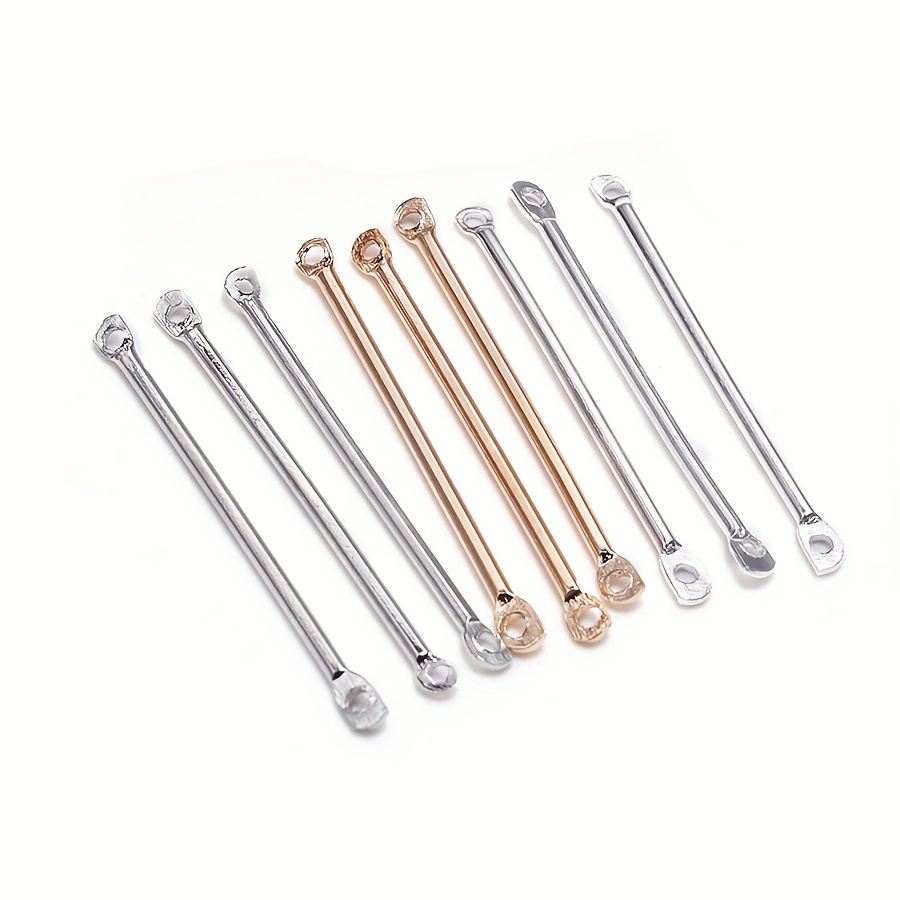 5pcs Stainless Steel Beadable Keychain Bars Beadable Blanks, for Keychain Projects Pendant,Temu