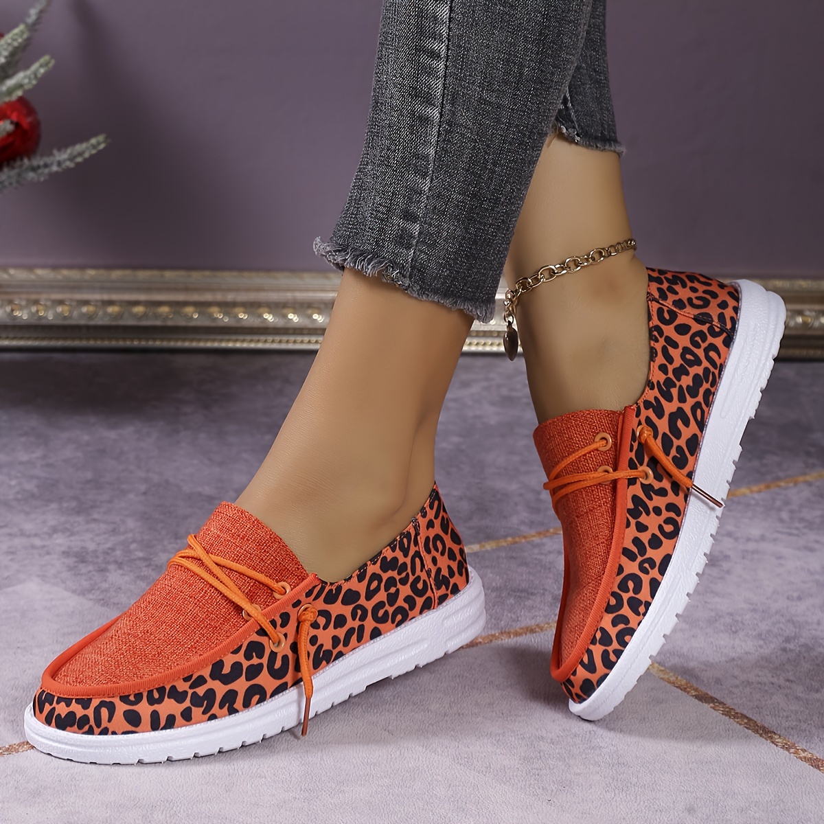 Zapatillas Lona Estampado Leopardo ⋆ Zapatines