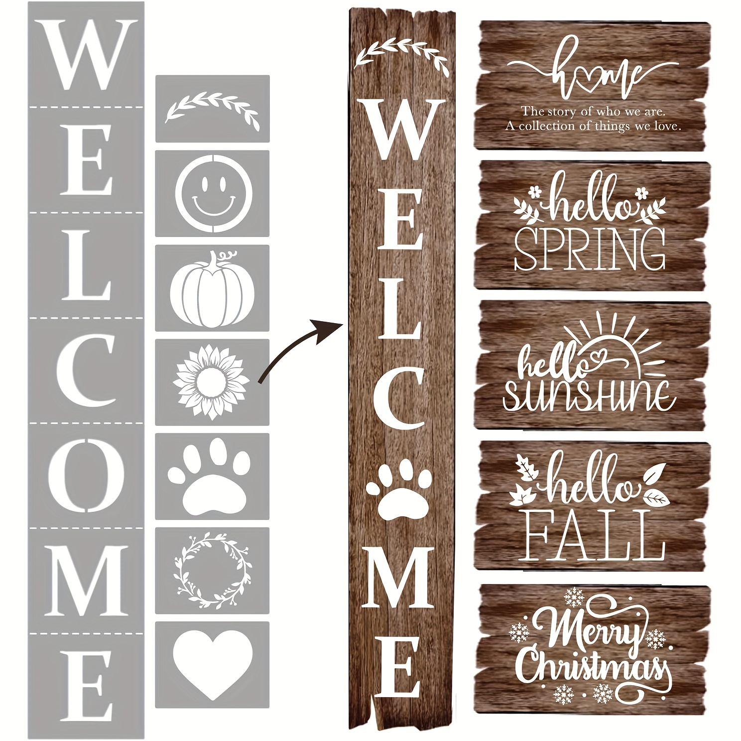 Vertical+WelcomeSign+Stencils  Welcome stencil, Letter stencils, Lettering
