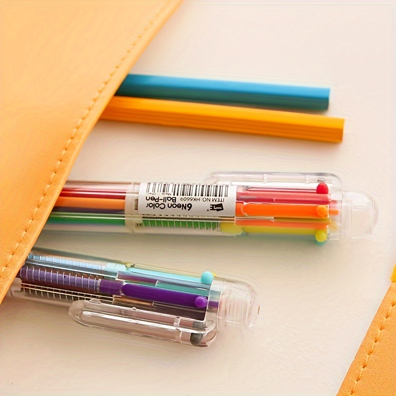 6-color Ballpoint Pen Multi-color Gel Pen Graffiti Marker Pen Stationery For School