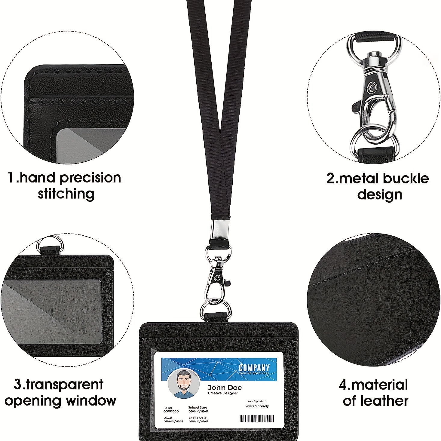 12 Retractable Badge Holders With Horizontal ID Card Holder,Retractable  Buckle,Certificate Cover And Chest Card Cover Other 