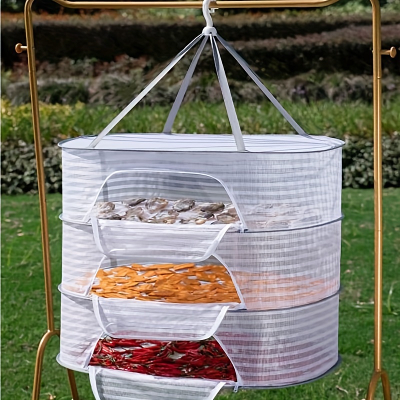 non-toxic Mesh Herb Drying Net - Foldable with Zippers