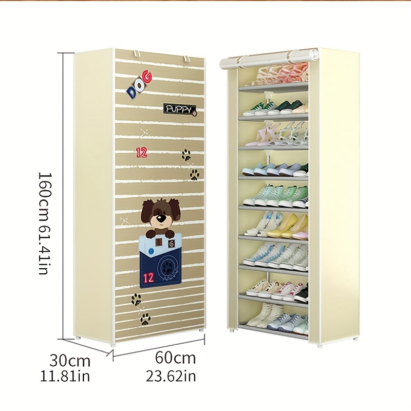 Shoe Rack With Shoes And Boots Storage Shoe Cabinet 10 - Temu