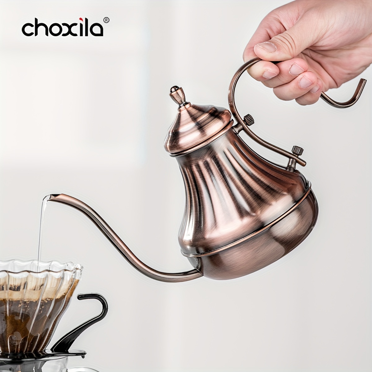 Coffee Pot Teapot Stainless Steel Tea Kettle Cold Short Spout  Pour Over for Home Kitchen Hotel Restaurant(20oz): Teapots
