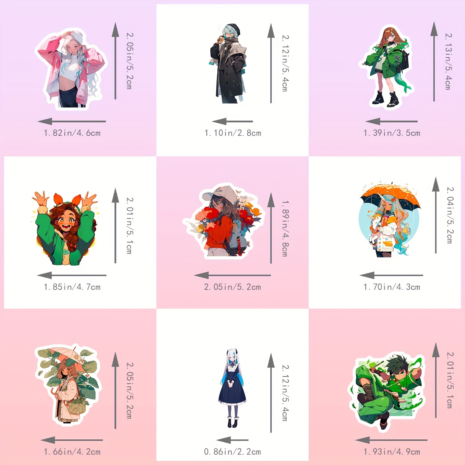 Anime Stickers Classic Anime Theme Sticker Pack Vinyl - Temu