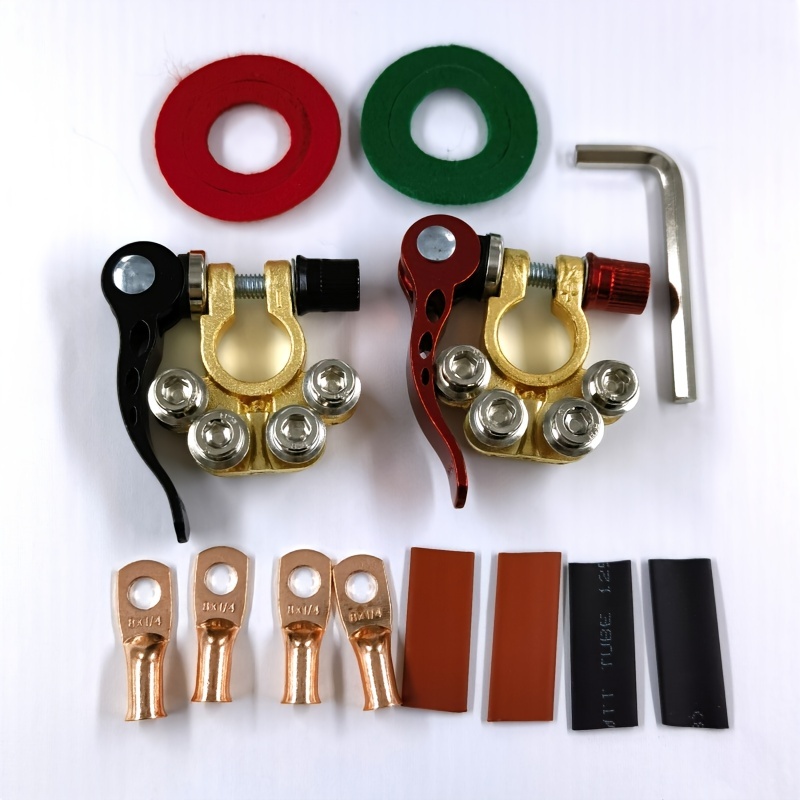 Battery Terminals Connectors Quick Release Disconnect Car Battery Cable  Terminal Clamps,positive Negative Copper Battery Terminals Connectors(1