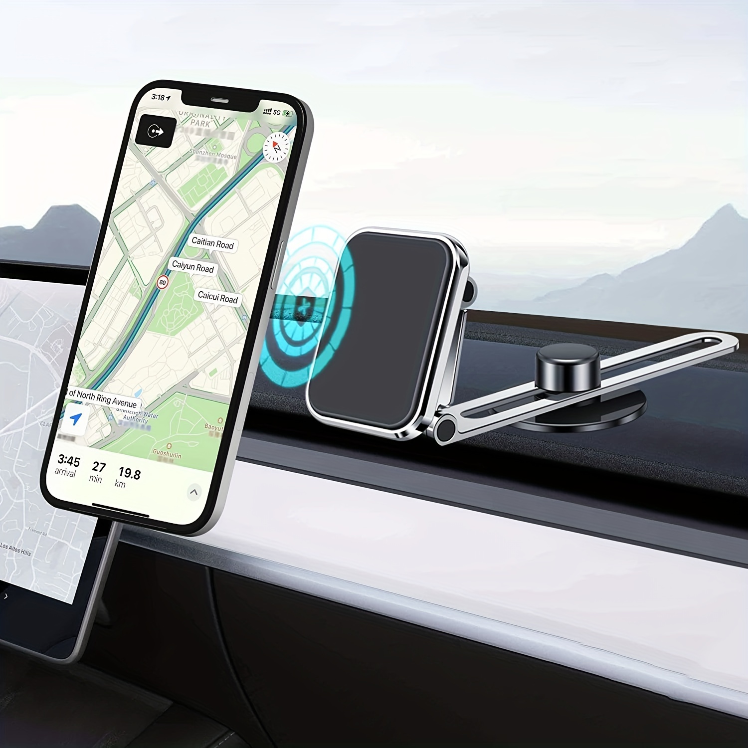 Magnetische Handyhalterung fürs Auto Faltbare 360 Grad Drehbare  Handyhalterung
