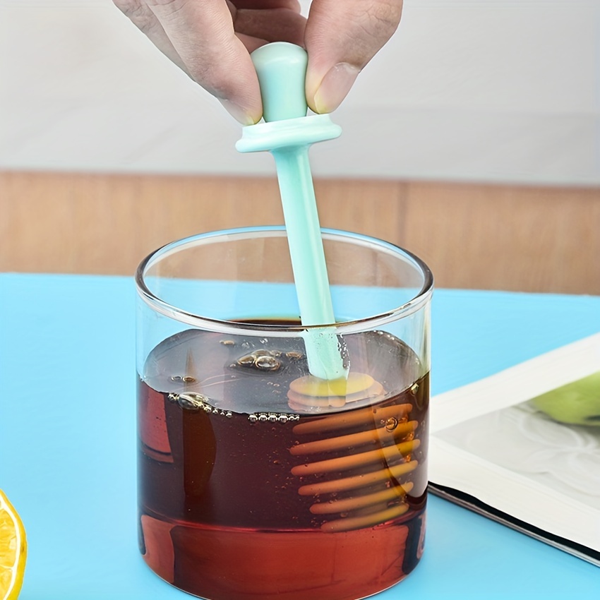 1pc Honey Stick Plastic Honey Mixer Coffee Milk Tea Mixing Stick