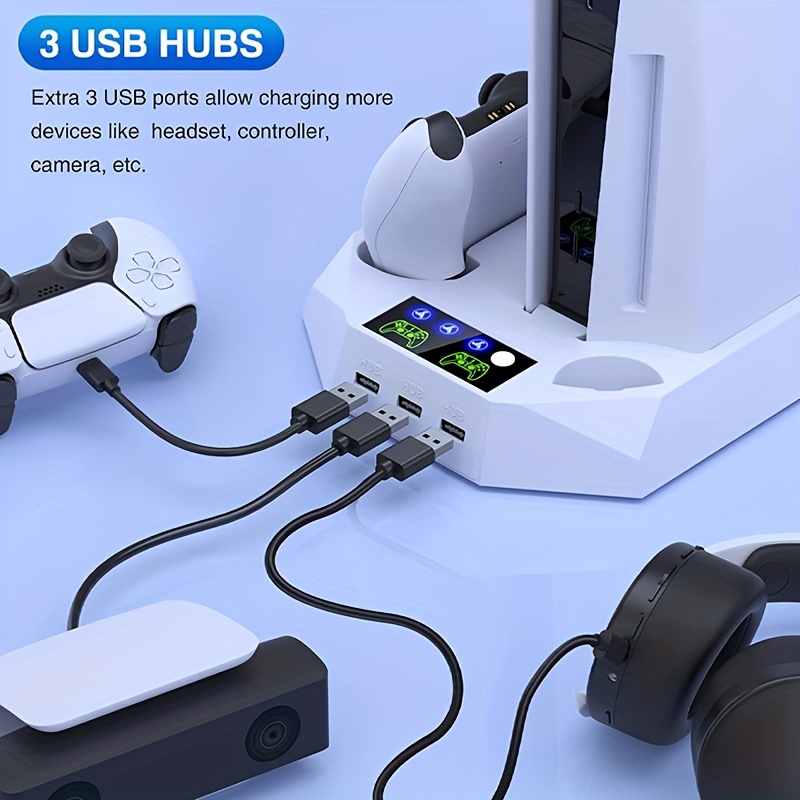 Ventilateur de refroidissement pour console de jeu pour PS5 (blanc)