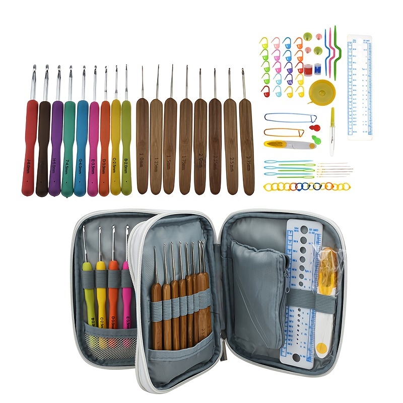 Crochet Needles Set Crochet Hooks Kit Storage Case Ergonomic - Temu