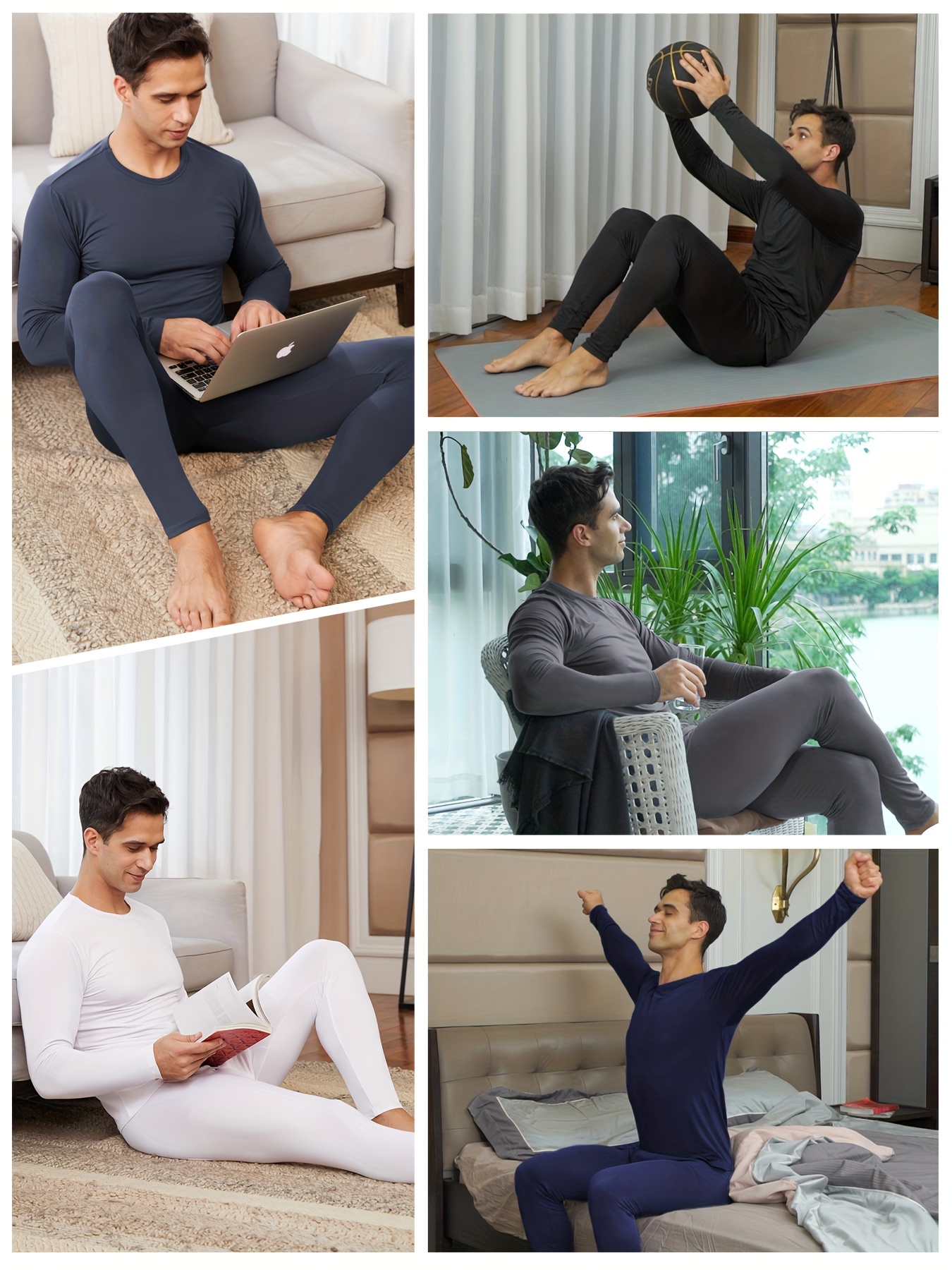Thermajohn Long Johns Thermal Underwear for Men Fleece Lined Base Layer Set  for Cold Weather : : Clothing, Shoes & Accessories
