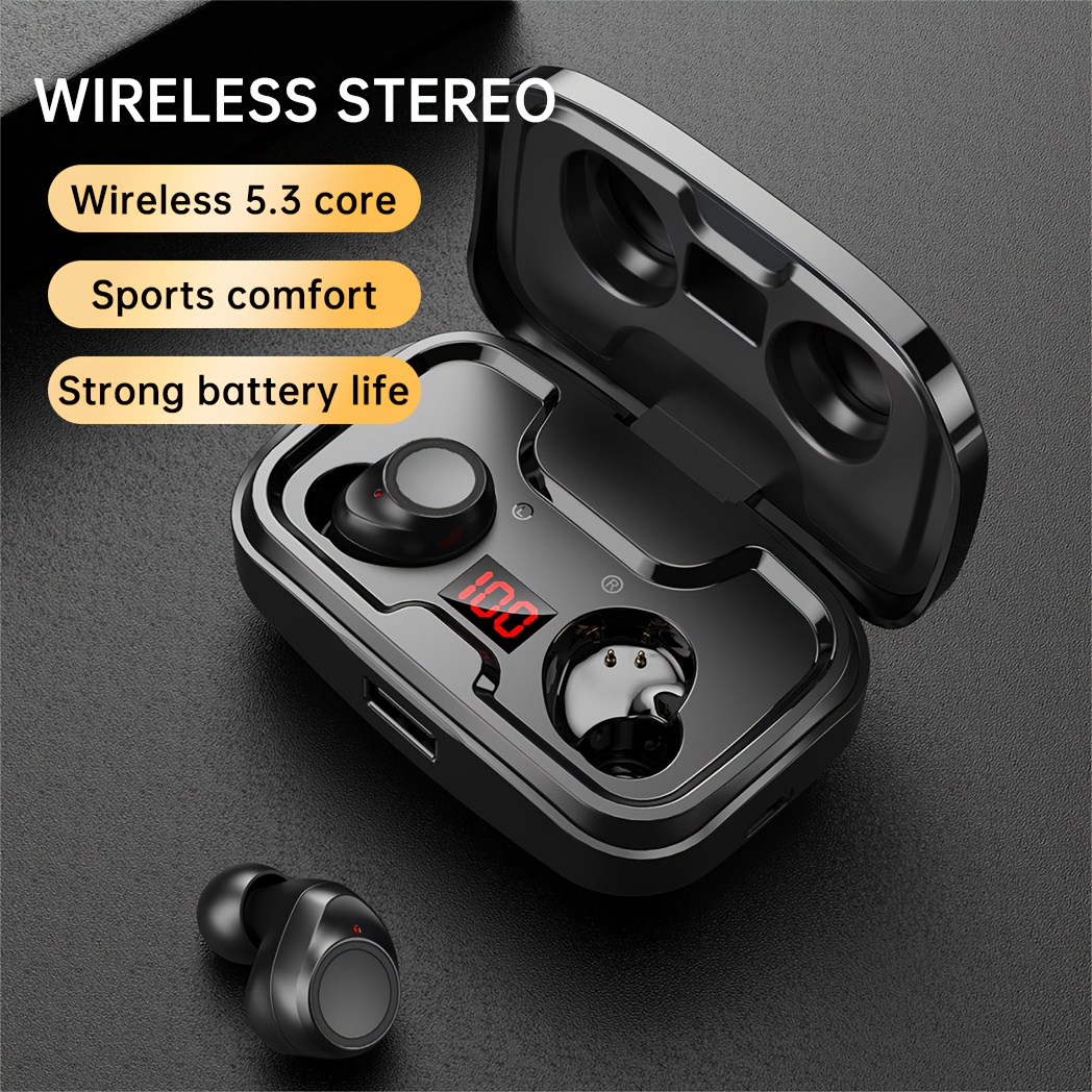 A1 Mini auriculares inalámbricos Bluetooth de 5.3 pulgadas, micrófono  integrado, IPX5 impermeable, sonido inmersivo de alta calidad, conexión de  larga