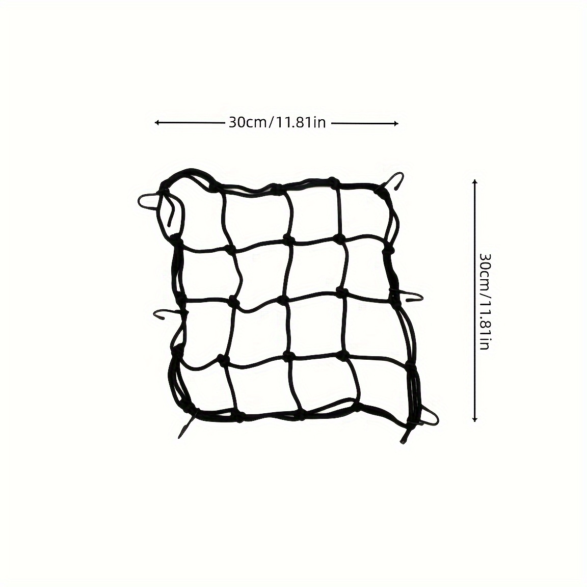 Filet de sécurité pour vélo avec 4 crochets, 90 x 30 cm, filet de