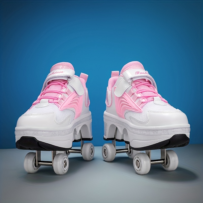 Garçons et filles chaussures de patin à roulettes blanches - Temu Canada