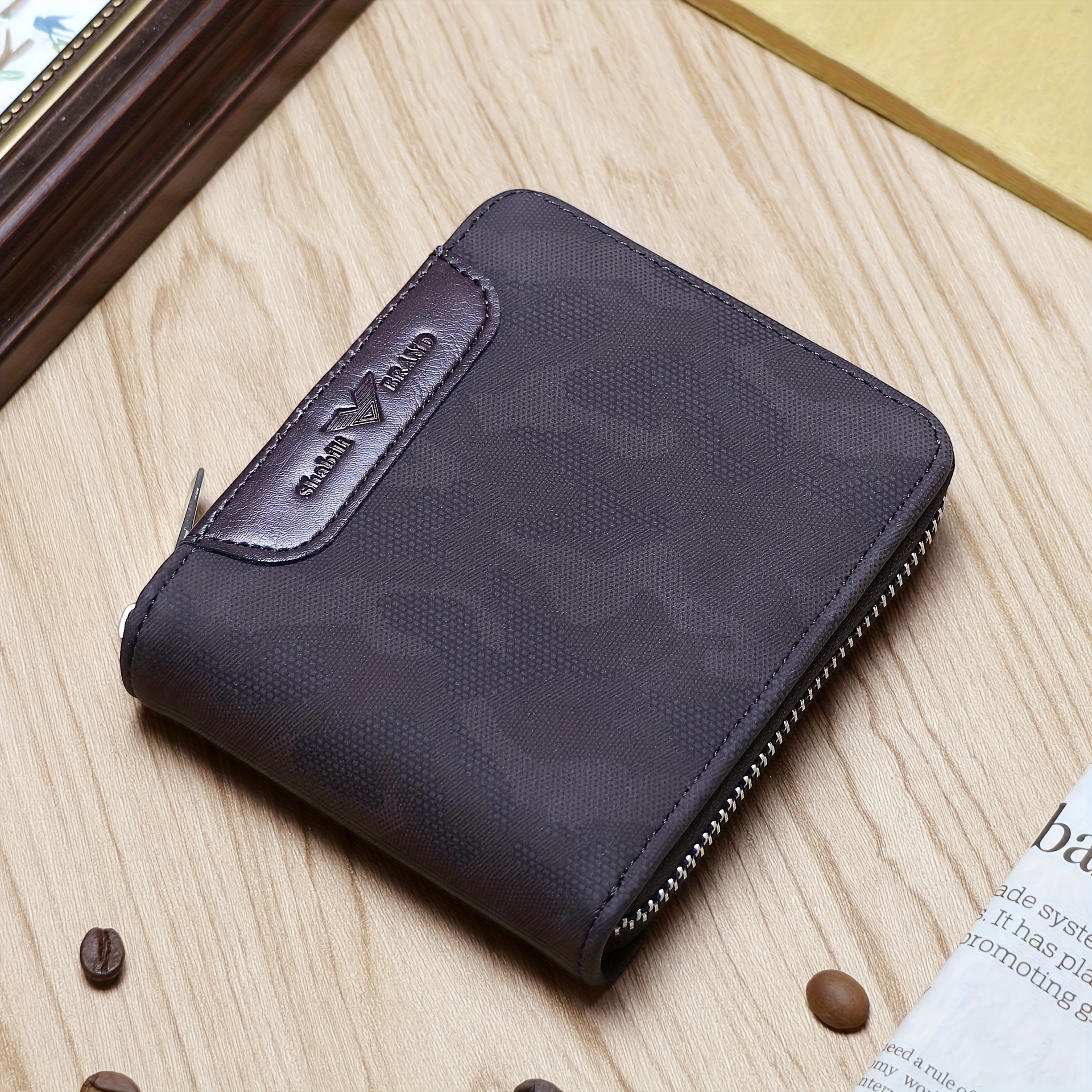 Multislot leather with chain wallet for men for take cards and money