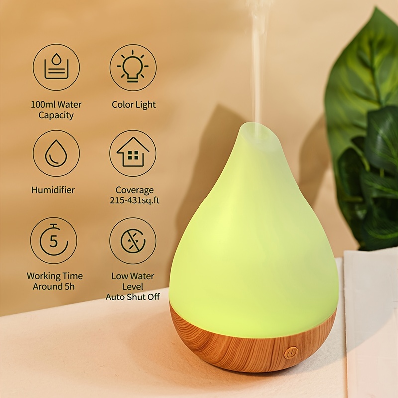 Aroma Diffuser, Humidifier & Lamp- Wooden Design — Yegi Beauty