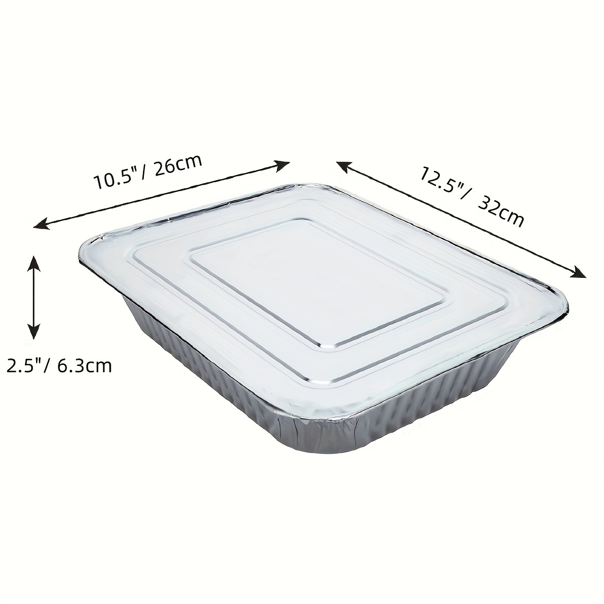 8pcs Foil Pans With Aluminum Lids Aluminum Pans With Sealing Cover For Safe  Heating As Food Containers Great For Baking, Cooking, Heating, Prepping F