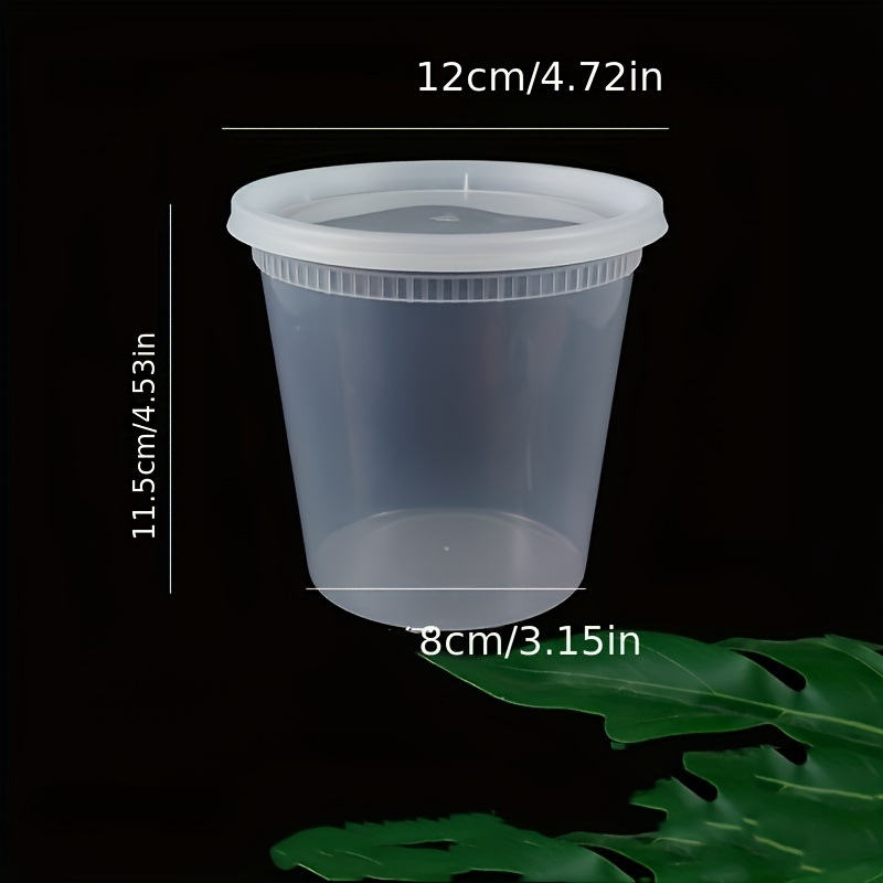 Tamper-evident Closure Round PP Disposable Food Container , Waterproof  Plastic Soup Cups With Lids