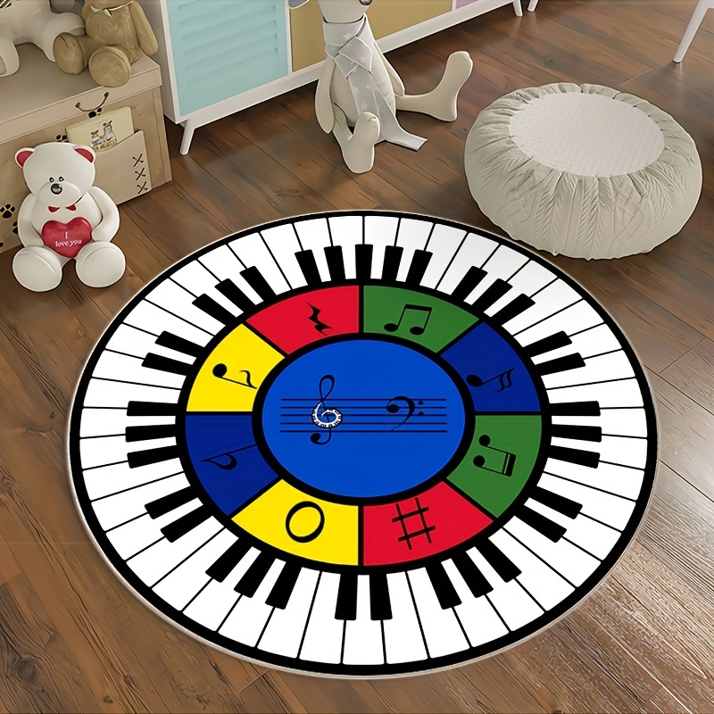 Tapis Rond Note de Musique