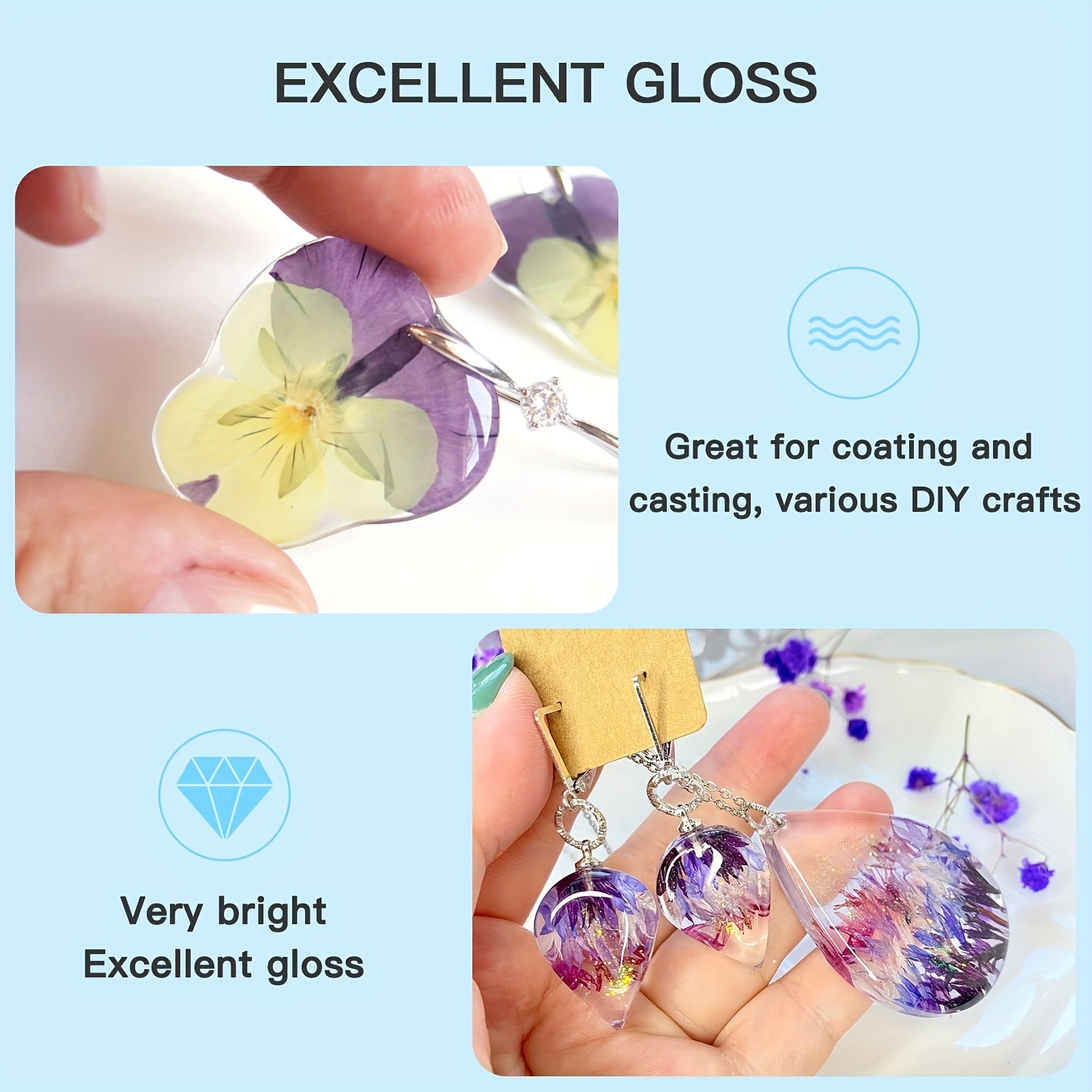 Upgraded Uv Resin Kit With Light Crystal Clear Uv Resin - Temu