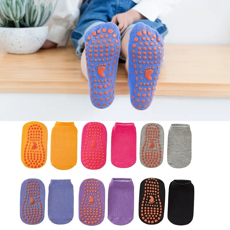 Non Slip Silicone Gripping Socks Solid Low Cut Yoga Socks - Temu