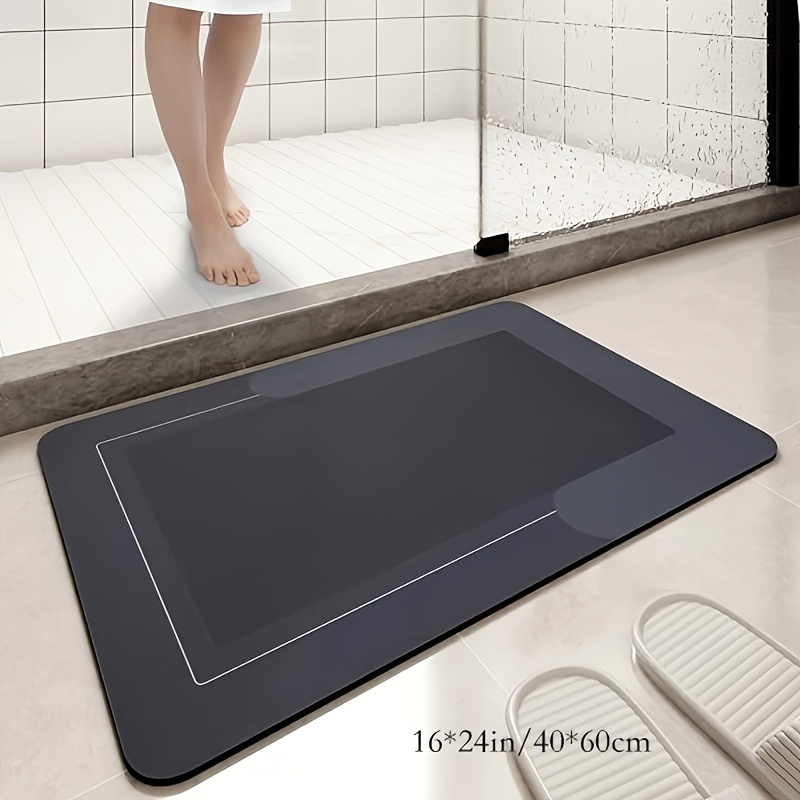 MontVoo Absorbent Non Slip Bath Rug - Quick Dry Rubber Bathroom Mat Under  Door - Washable Shower Floor Mats in Front of Bathtub, Sink