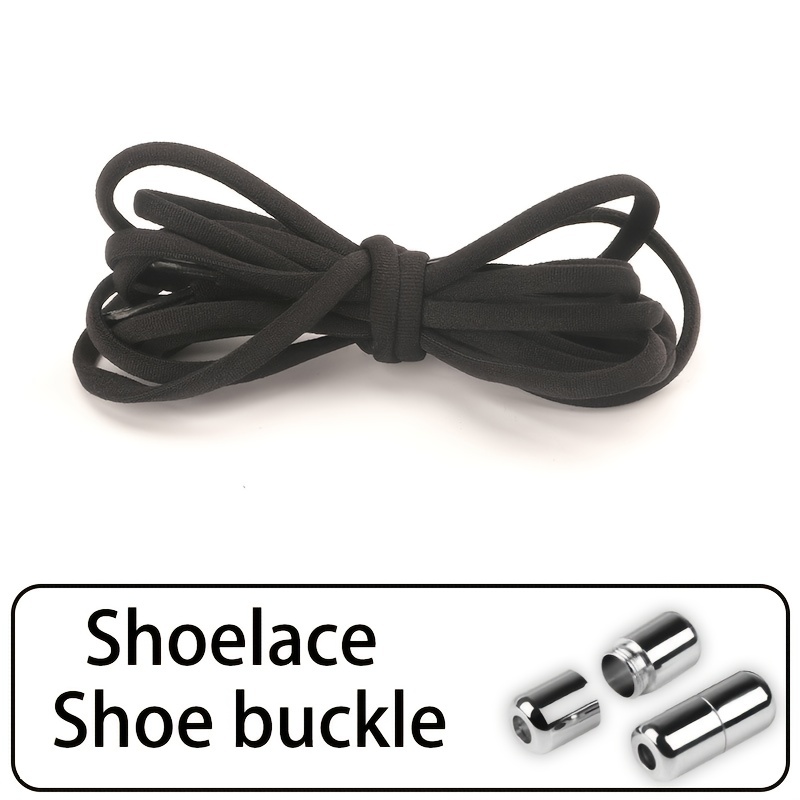 Fashion Flat Elastic Semi-circular Shoelaces Lazy Shoe Laces With Capsule  Buckle - Temu