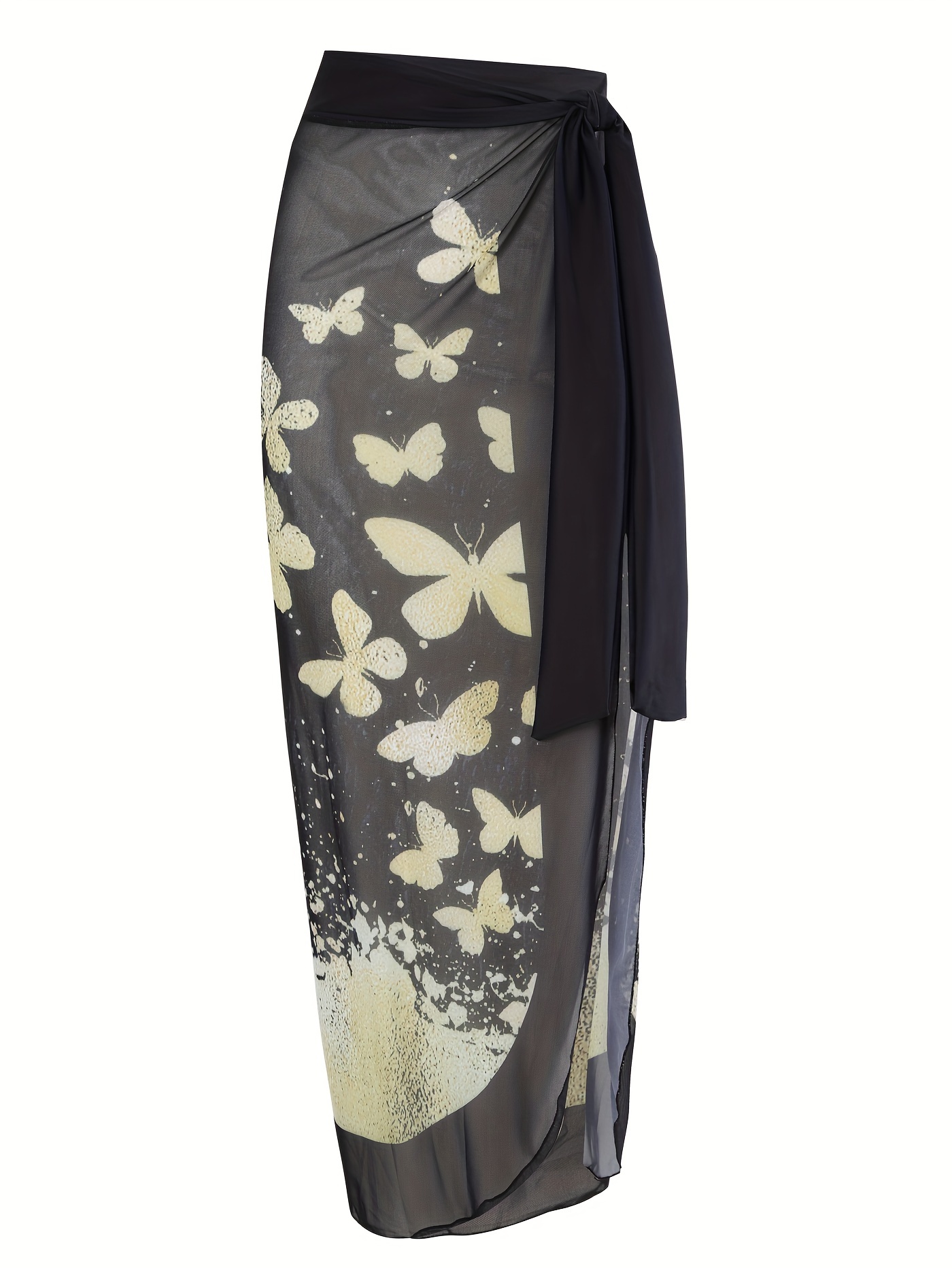 Plus Size Elegant Swimsuit Set Women's Plus Butterfly Print - Temu