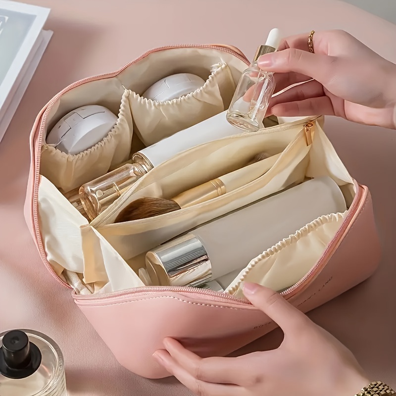Makeup Bag Portable Cosmetic Case Travel Toiletry Bag Makeup - Temu