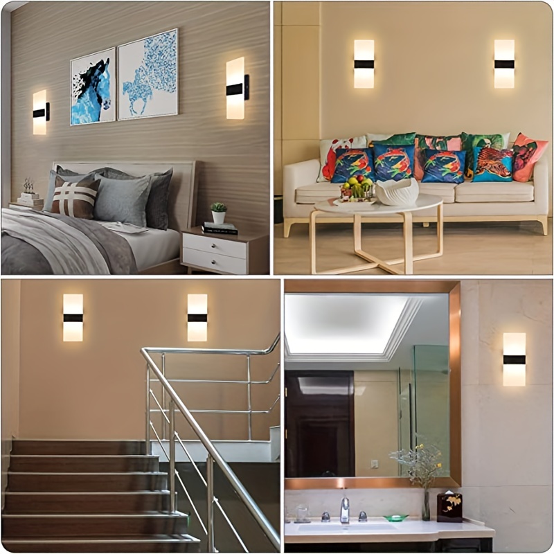 fények lépcsők lámpák, Hungary bekötésű fali - és modern fali 1db hálószoba sminkasztal akril LED fel hálószoba meleg lámpák, Temu lámpa, fali öltözőbe folyosó kemény nappaliba le