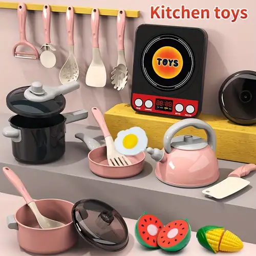 Children's Play House Kitchen Toy Set Cooking Pot Doll House - Temu
