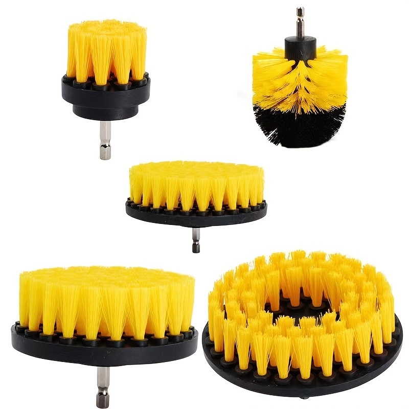 Auto Detailing Drill Brush Set, 4pcs Wheel Cleaner Brushes, Car Cleaner  Wash Brush Supplies Kit for Tire, Car Mats, Floor Mat, Bathroom and Auto  Power