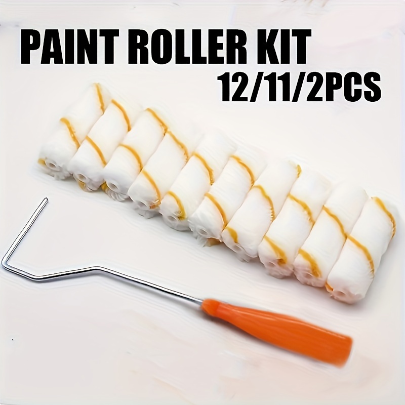 Juego de rodillos de pintura pequeños de 4 pulgadas para paredes y  manualidades, mini rodillos de pintura para pintura, paquete de 10