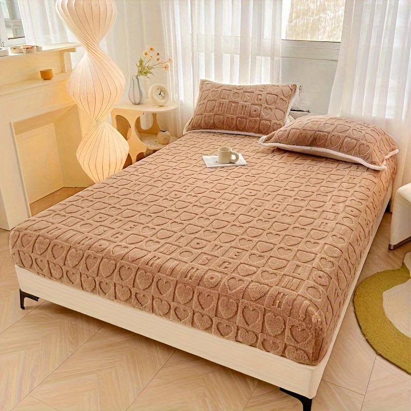 Snowflake Velvet Cartoon Soft Diwan Cot Bed Sheets Thickened Single Bed Hat  With Milk Coral Cover For Autumn And Winter 231116 From Diao10, $23.77