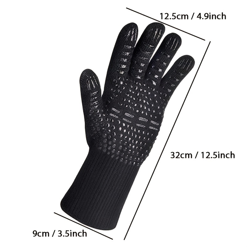 Guantes para parrilla, guantes para horno resistentes al calor y  certificados para resistir 932 °F, guantes ideales como guantes para  ahumar, como