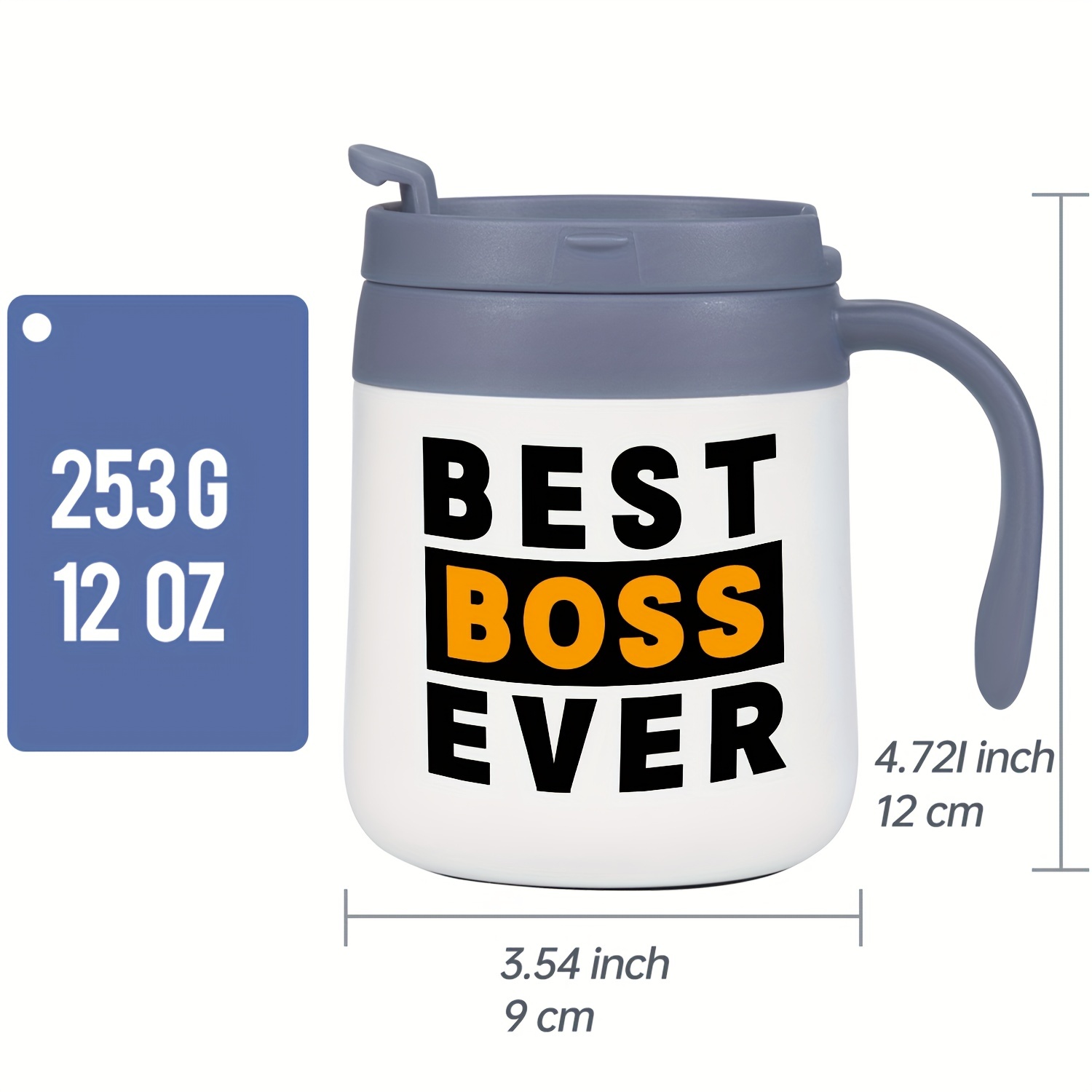 Double Walled Coffee Mugs, Stainless Steel Coffee Mug, Worlds Best Boss Mug,  Travel Mug, Travel Coffee Mug 