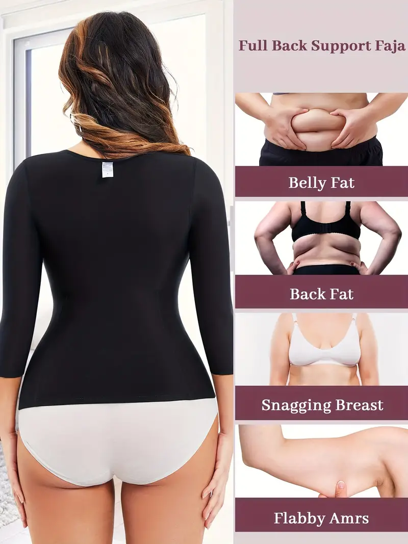 Front Buckle Slimmer Tops Post Surgical Waist Trainer Tummy - Temu