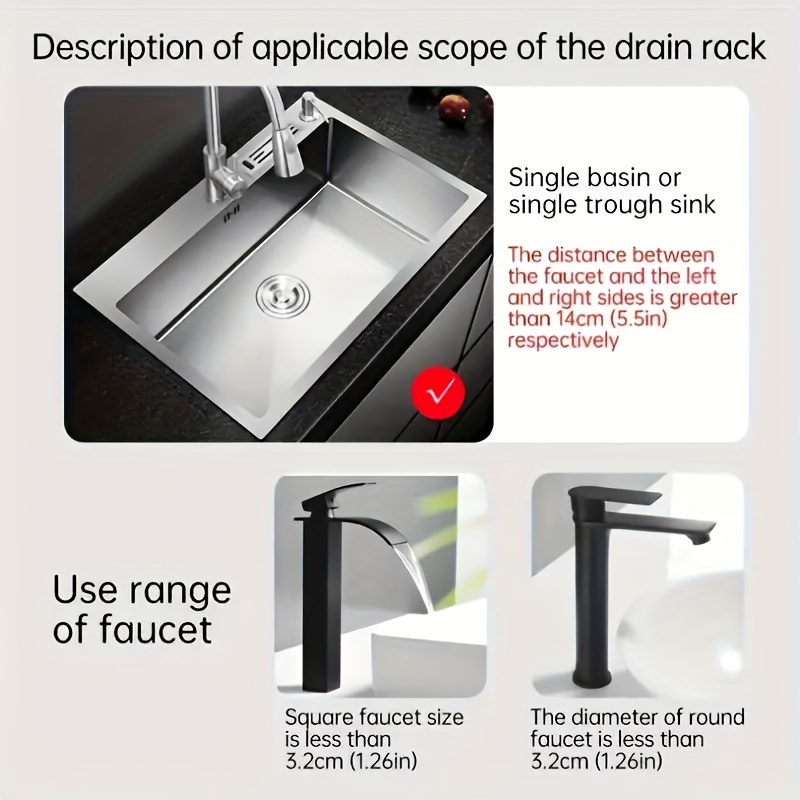 Sponge Holder Over Faucet Kitchen Sink Organizer Plastic - Temu