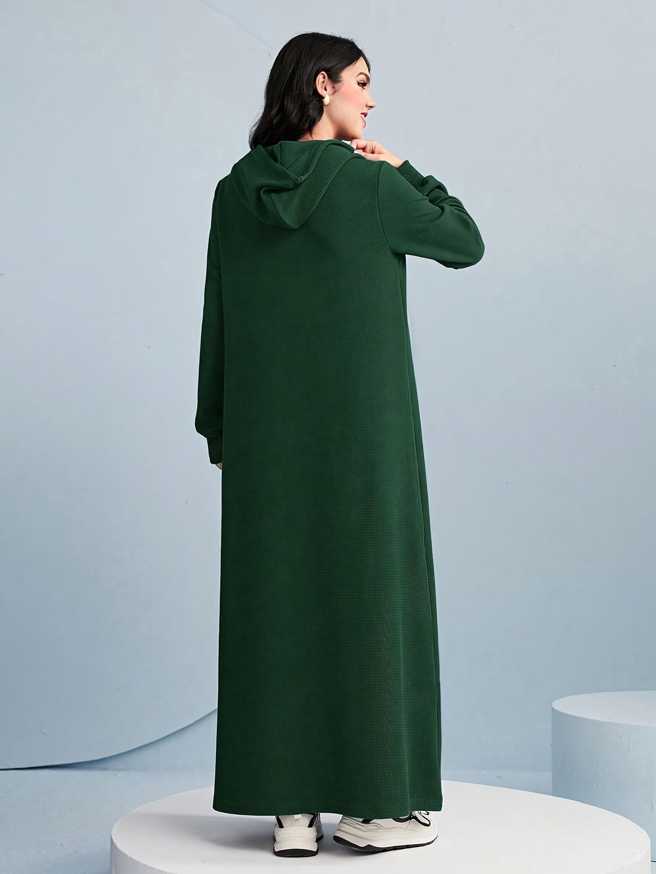 Hooded maxi cheap dress