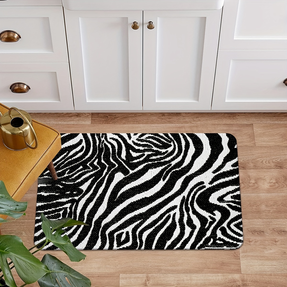 Kitchen Mats For Floor Cushioned Kitchen Rugs, Zebra Animal Black White Waterproof  Runner Rug, Sponge Doormat For Farmhouse Indoor Or Outdoor Decor - Temu  United Arab Emirates