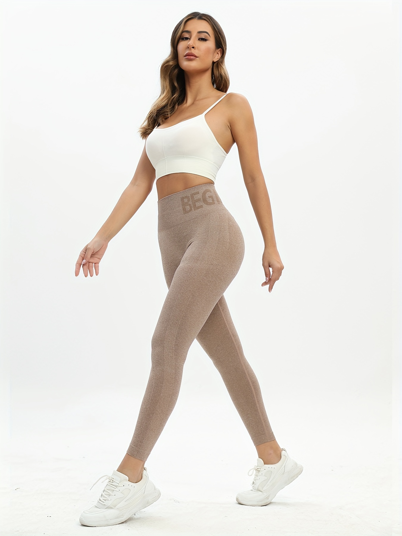 High Waist Stretchy Sports Tight Pants Pocket Slimming Yoga - Temu Australia