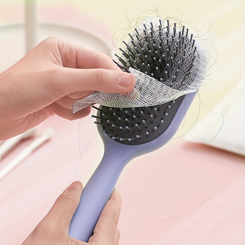 

50pcs/set Air Cushion Comb Cleaning Net Cover Plastic Comb Cleaner For Home Use Easy To Clean