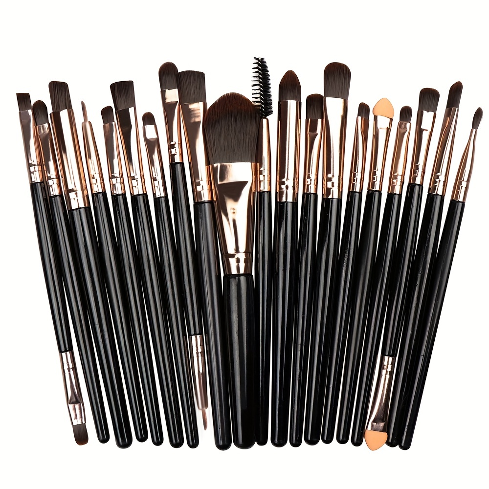 

20pcs Premium Makeup Brush Set - Professional Eye, Foundation, Powder, Blush, Eyeshadow, Eyebrow, Concealer Brushes - Full Set For Beginners