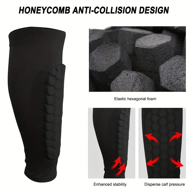 Honeycomb Pad Calf Compression Sleeve Soccer Breathable Anti - Temu